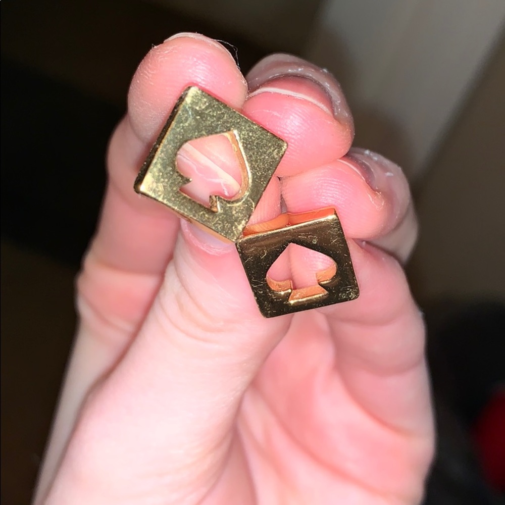 Kate Spade Gold Tone Hole Punched Stud Earrings